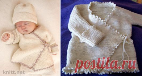 Кардиган для малыша с запахом | knitt.net | Все о вязании
