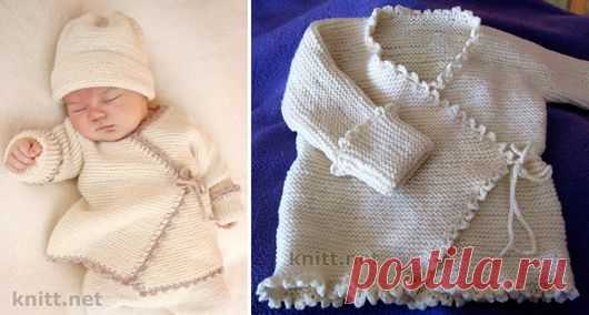 Кардиган для малыша с запахом | knitt.net | Все о вязании