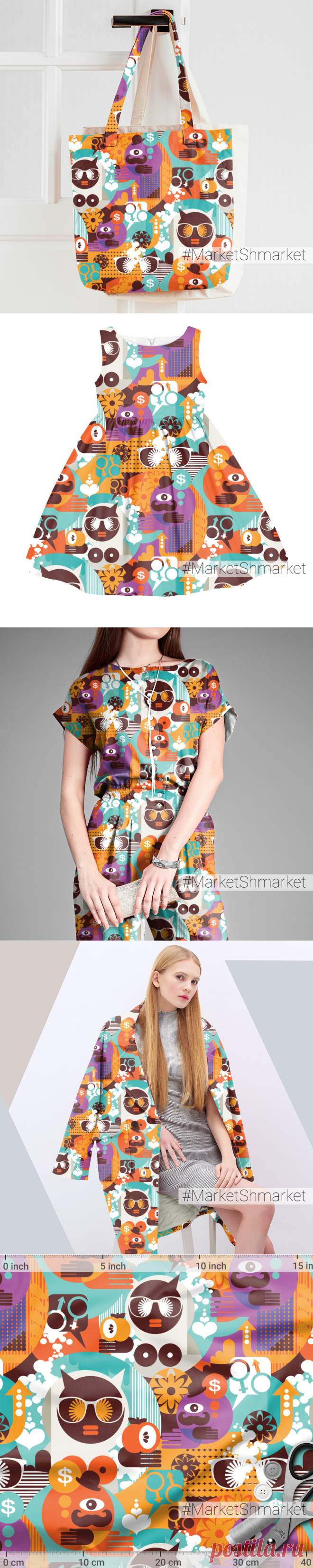 Ткань Адам и Ева - закажи на #MarketShmarket.com любая ткань с любым принтом