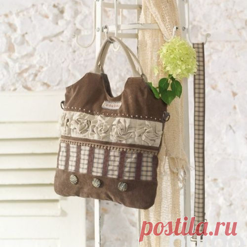 Винтажная сумка с розами своими руками