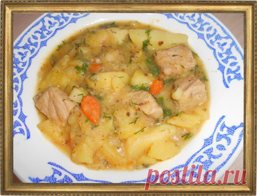РАГУ ИЗ МЯСА И КАРТОШКИ.