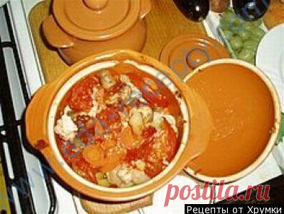 Мясо со сладеим перцем в горшочке