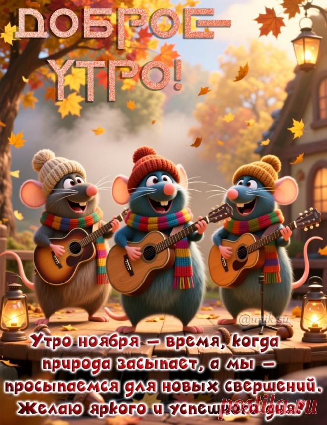 открытки с добрым ноябрьским утром бесплатно