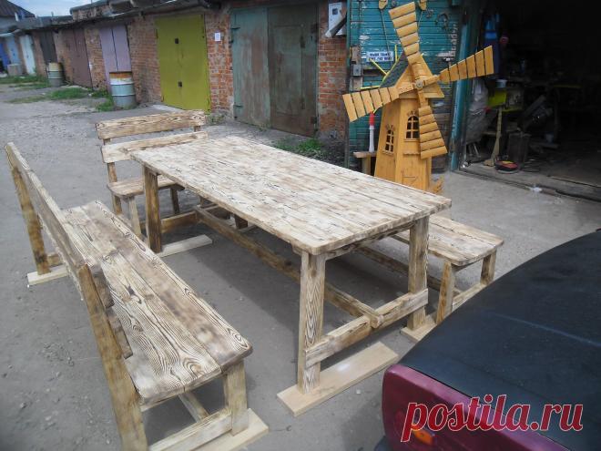 стол  большой с лавками