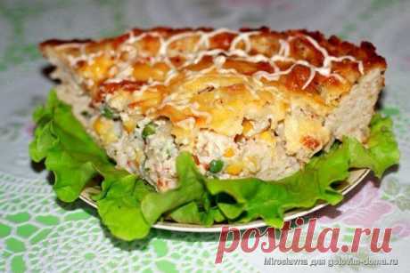 Куриный пирог с «гавайской» начинкой