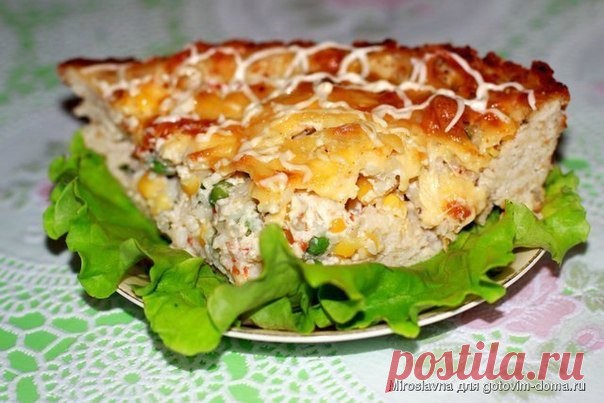 Куриный пирог с «гавайской» начинкой