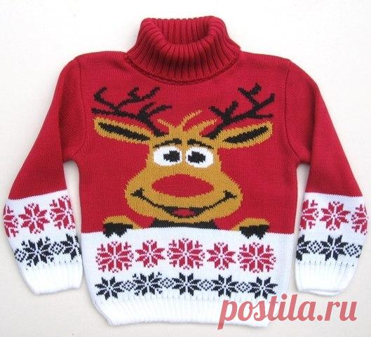 Как связать свитер с оленями. Схемы вязания спицами свитер с оленями | Вязание для всей семьи