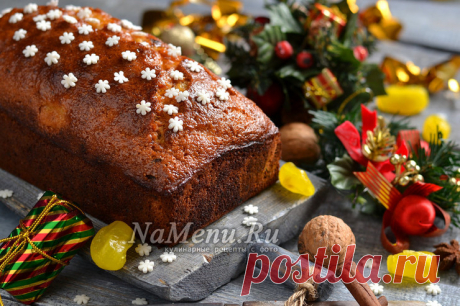 Рождественский кекс с сухофруктами и орехами