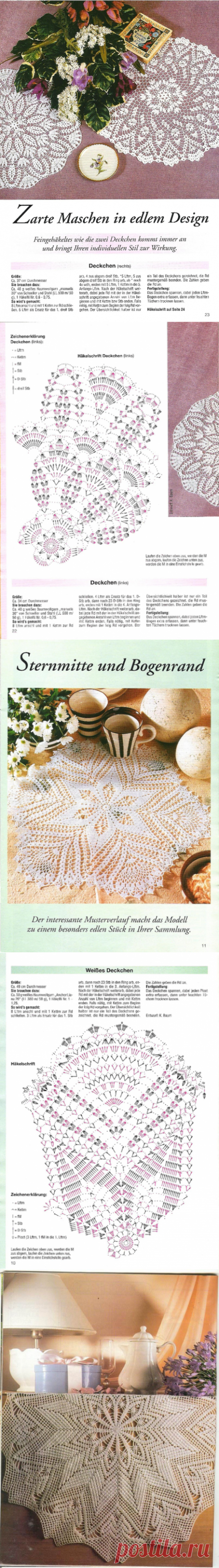 Салфетки крючком (можно использовать для юбочки)