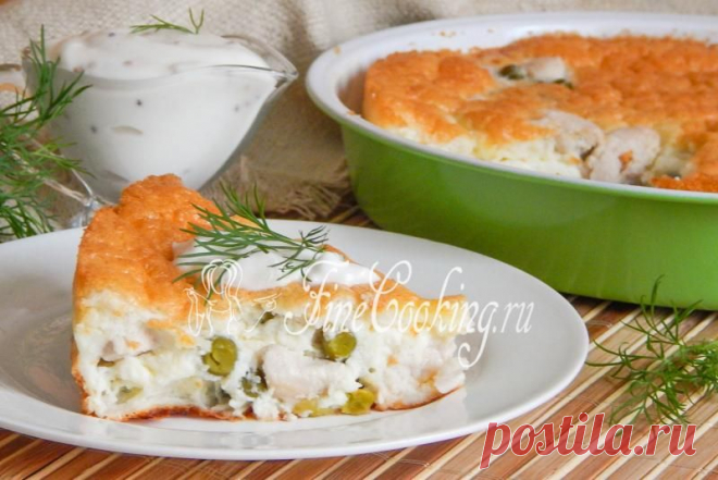 Омлет с курицей и горошком - FineCooking.ru