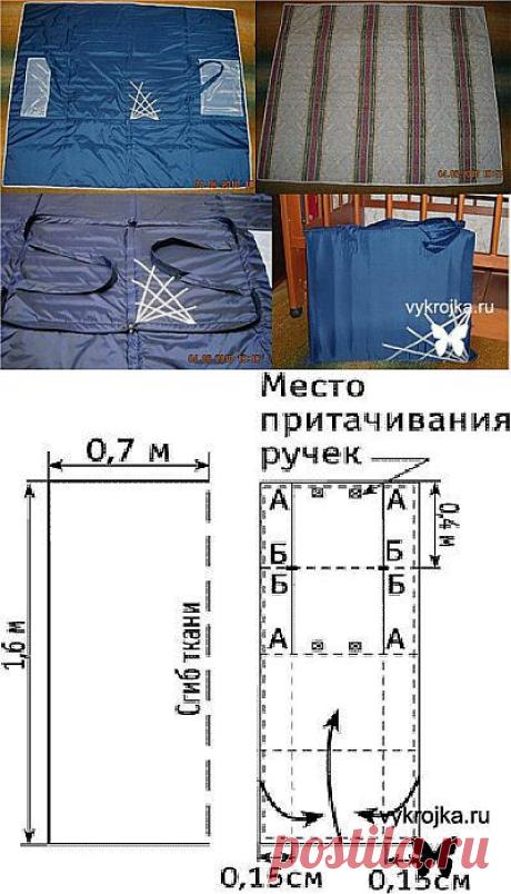 Выкройка сумки-коврика для пляжа.