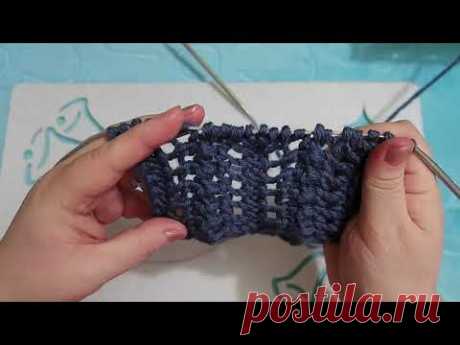 УЗОР СПИЦАМИ ДЛЯ ШАРФОВ, ПАЛАНТИНОВ . МАСТЕР КЛАСС.