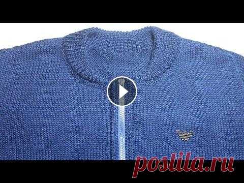 МК Двойной воротник спицами для бомбера, куртки, кардигана укороченными рядами. МК Двойной воротник спицами для бомбера, куртки, кардигана укороченными рядами....
