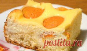 Воздушный пирог с творогом и абрикосами — порадует всех за столом!