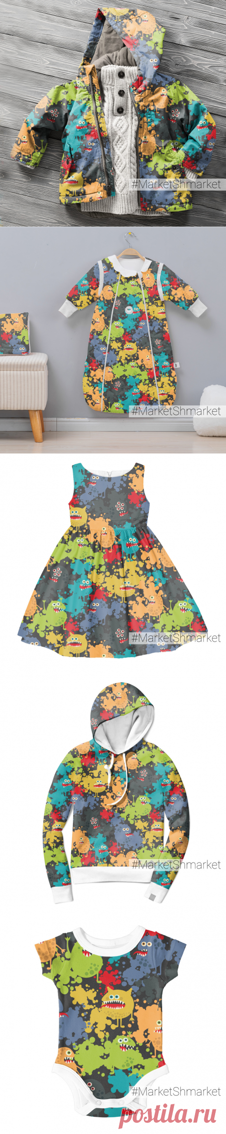 Ткань Красочный вирус - закажи на #MarketShmarket.com любая ткань с любым принтом