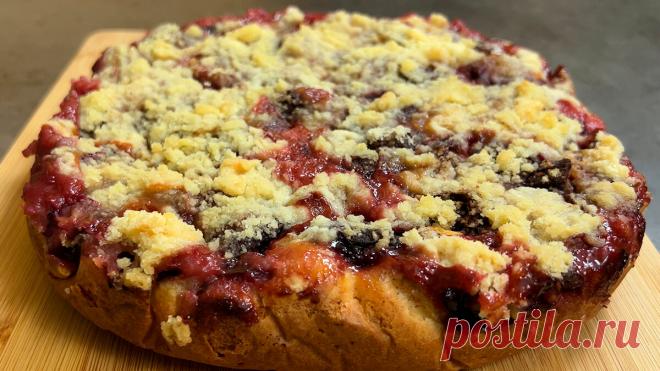 Приготовила и не жалею: немецкий сливовый пирог с замороженными ягодами (какой же он вкусный) | Сейчас Приготовим! | Дзен