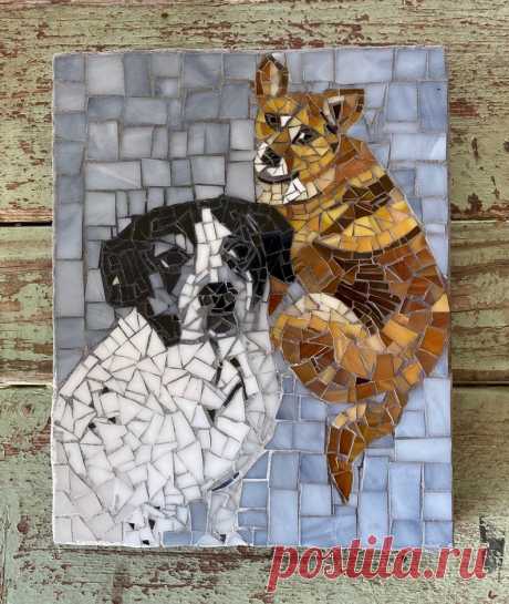 8x10 Mosaic Pet Portrait | Etsy