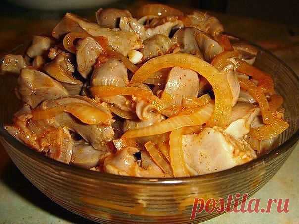 Куриные желудки по-корейски