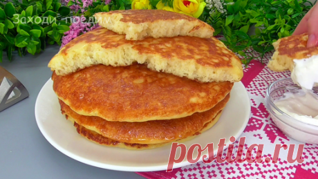 Те самые Пышные, толстые мордовские блины (ПАЧАТ). Сразу два рецепта — на пшенке и на манке, оба варианта необыкновенно вкусные | Заходи, поедим | Дзен