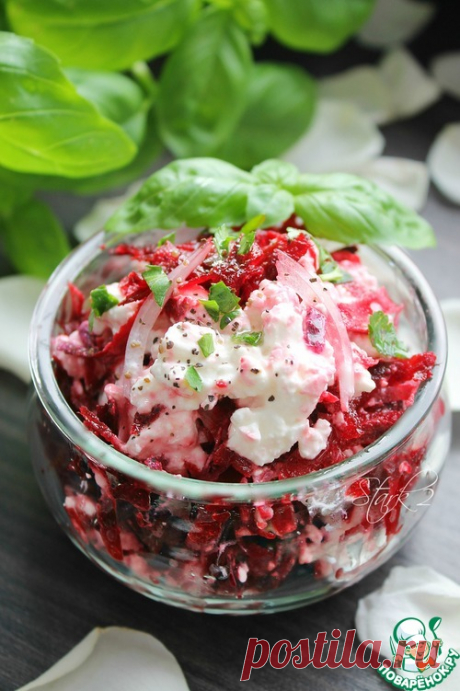 Салат из свежей свёклы с творогом – кулинарный рецепт