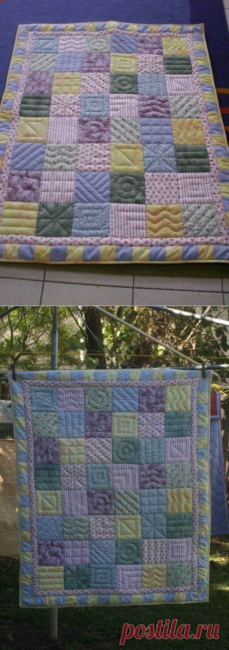 Pastel baby quilt | The Purple Giraffes