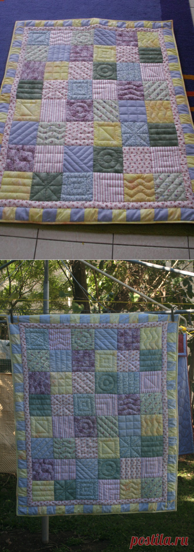 Pastel baby quilt | The Purple Giraffes