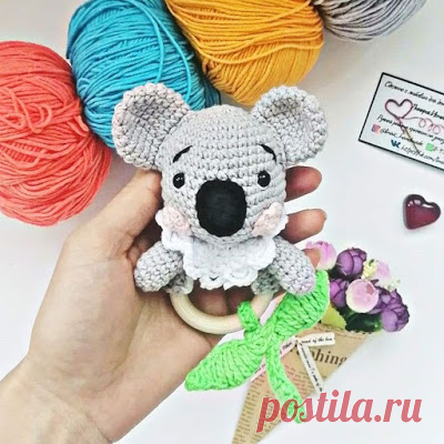 1000 схем амигуруми на русском: Погремушка коала