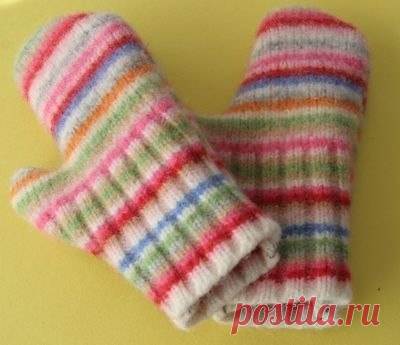 Рукавички из свитера — DIYIdeas