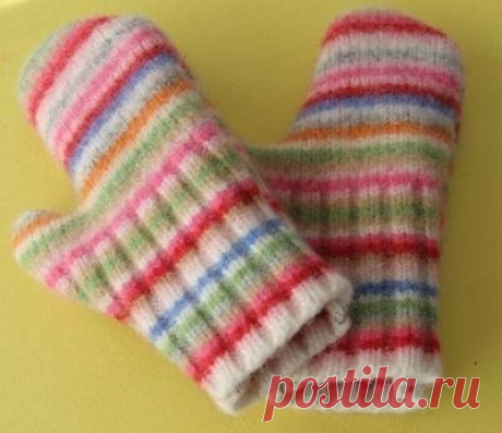Рукавички из свитера — DIYIdeas