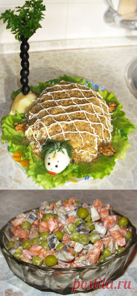 Салат с грибами - изыск на скорую руку