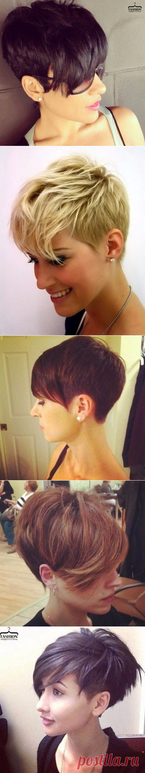 Модные короткие стрижки Гарсон —