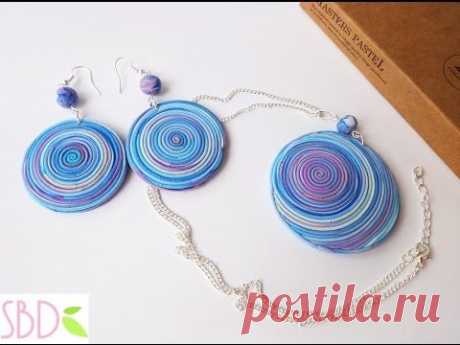 Gioielli fimo Spirale - Fimo clay jewels Swirl - YouTube