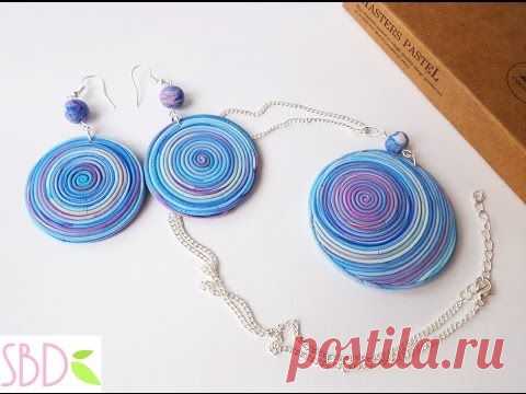 Gioielli fimo Spirale - Fimo clay jewels Swirl - YouTube