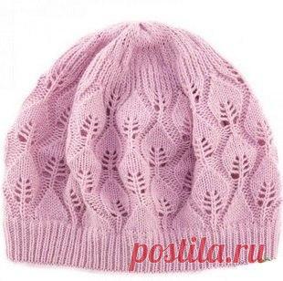 Красивая шапочка спицами
