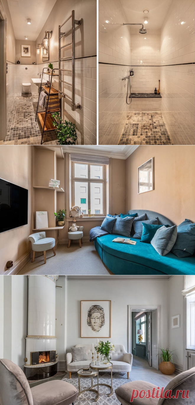 Комфорт и гармония: квартира с синими и зелеными акцентами в Швеции - Дизайн интерьеров | Идеи вашего дома | Lodgers