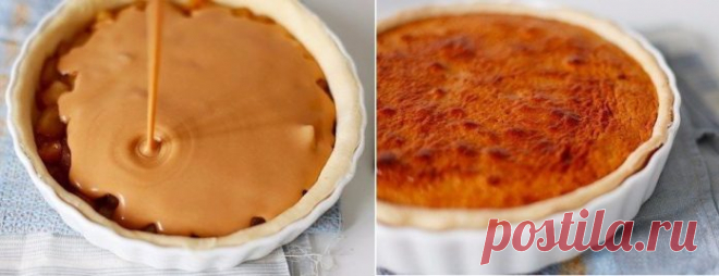 Шикарный пирог с яблоками и вареной сгущенкой