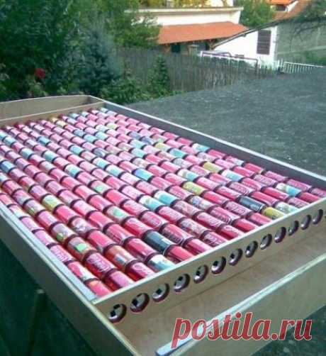 Солнечный коллектор из алюминиевых банок за 7 шагов