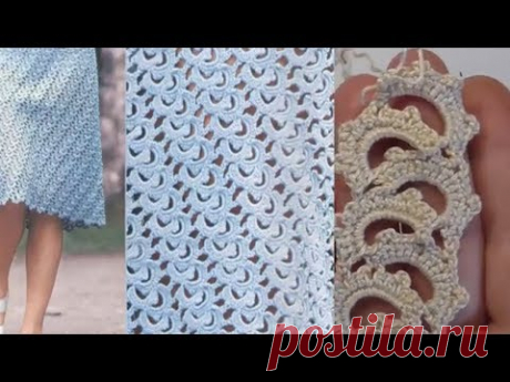 Юбка ленточным кружевом  крючком.