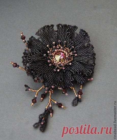 брошь " Black Velvet" – заказать на Ярмарке Мастеров – 3K8CPRU | Брошь-булавка, Санкт-Петербург