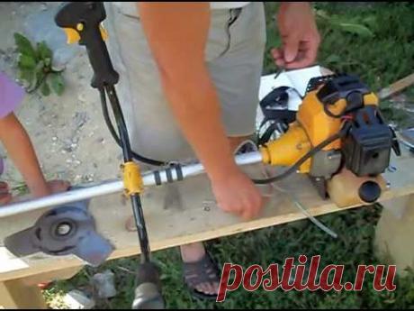 Дешёвая китайская мотокоса. Прикольный ремонт. - YouTube