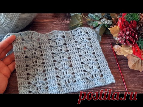 Забирайте🤗 легкий узор "Дорожки из веточек" 🌿 крючком. - YouTube
