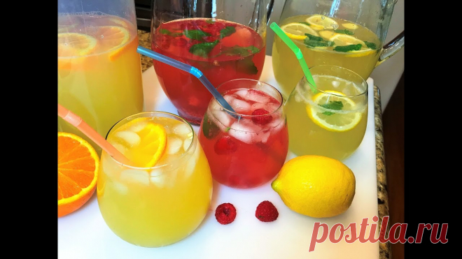 ДОМАШНИЙ ЛИМОНАД ОСВЕЖАЮЩИЙ. Три Разных Вкуса. LEMONADE, Three Flavors. ЛИМОНАД ОСВЕЖАЮЩИЙ, ВИТАМИННЫЙ. Три Разных Вкуса. Вкуснейший летний лимонад Вам обязательно понравится! Готовьте с удовольствием! 1. 120 мл лимонного сока 10...
