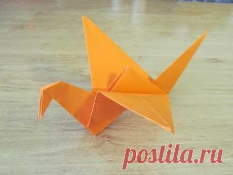 Как сделать ПТИЦУ ИЗ БУМАГИ Бумажная птица ОРИГАМИ How to make PAPER BIRD ORIGAMI