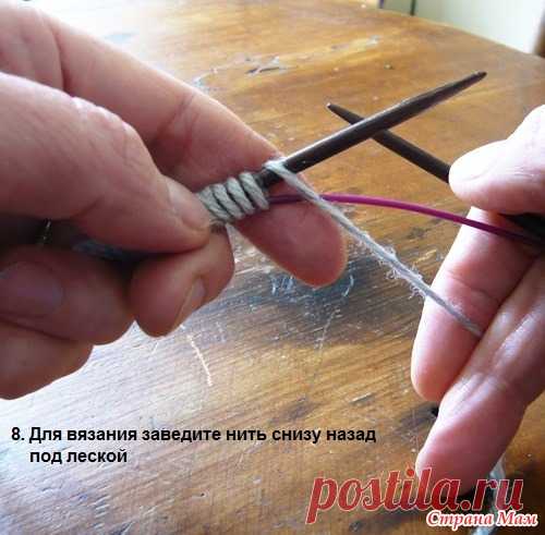 Самый простой способ двухстороннего набора петель спицами - Страна Мам