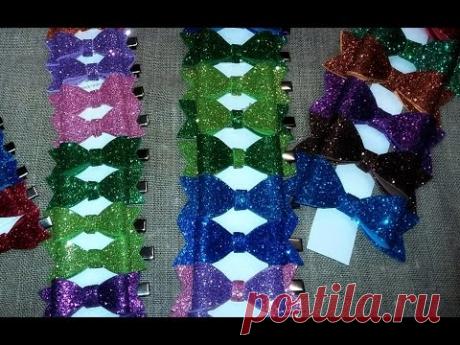 DIY:Бантики-заколочки из фоамирана#The bows of foamiran