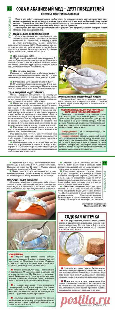 Сода и акациевый мед - дуэт победителей