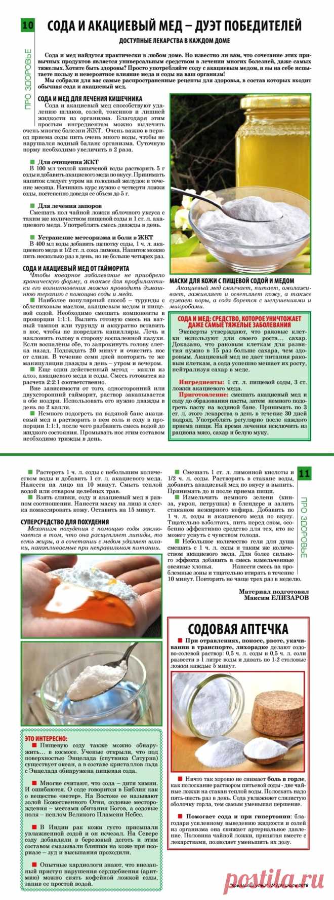 Сода и акациевый мед - дуэт победителей