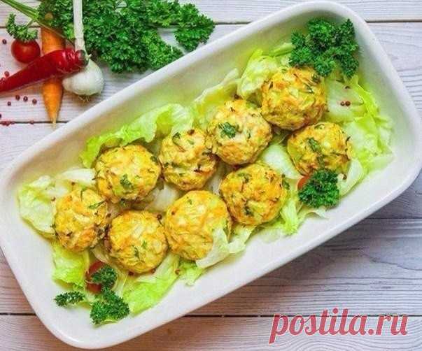 Легкий ужин: овощные шаpики с курицей &#8212; Готовим дома