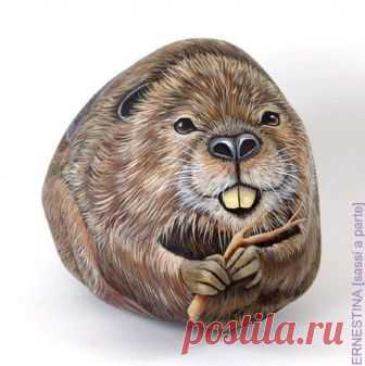 Рисунки на камнях от Ernestina Gallina