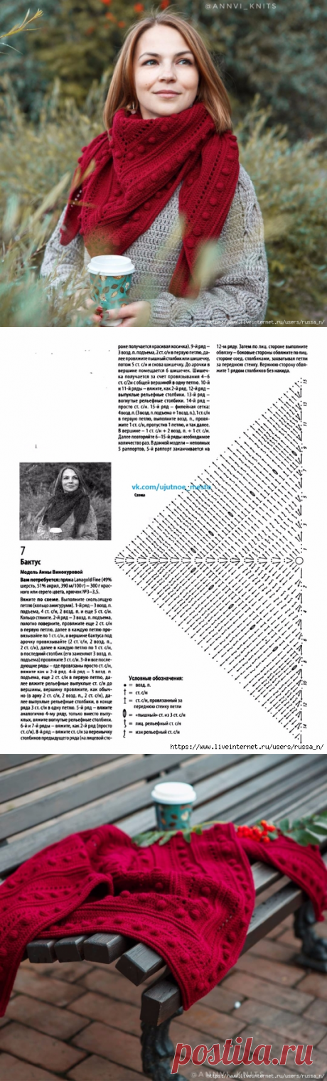 Шаль-бактус от annvi_knits